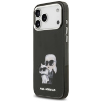 Karl Lagerfeld IML Aquarelle Karl & Choupette & Logo MagSafe Case for iPhone 17 Pro Max - Black