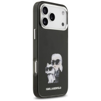 Karl Lagerfeld IML Aquarelle Karl & Choupette & Logo MagSafe Case for iPhone 17 Pro Max - Black