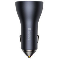 Baseus Golden Contactor Pro car charger USB-A + 2x USB-C 65W dark gray (CGJP010013)