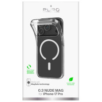 Puro 0.3 MAG Ultra-Slim TPU Case Compatible with MagSafe for iPhone 17 Pro Max - Transparent