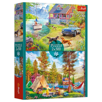 Trefl Pužļu komplekts  Vasaras atpūta, 2x500 gab.