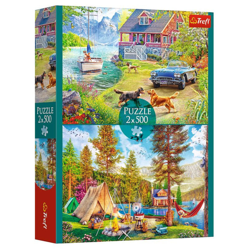 Trefl Pužļu komplekts  Vasaras atpūta, 2x500 gab.