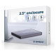 Gembird HDD CASE EXT. USB3 2.5"/LIG. GREY EE2-U3S-3-LG GEMBIRD