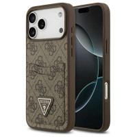 Guess 4G Nauble Card Triangle Case for iPhone 17 Pro Max - Brown