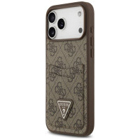 Guess 4G Nauble Card Triangle Case for iPhone 17 Pro Max - Brown
