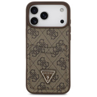 Guess 4G Nauble Card Triangle Case for iPhone 17 Pro Max - Brown