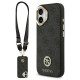 Guess 4G Strass Logo & Big Strap Metal Buttons MagSafe Case for iPhone 17 - Black