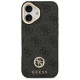 Guess 4G Strass Logo & Big Strap Metal Buttons MagSafe Case for iPhone 17 - Black