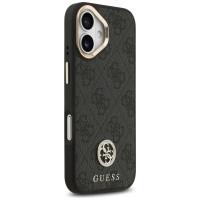 Guess 4G Strass Logo & Big Strap Metal Buttons MagSafe Case for iPhone 17 - Black