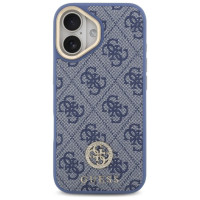 Guess 4G Strass Logo & Big Strap Metal Buttons MagSafe Case for iPhone 17 - Blue