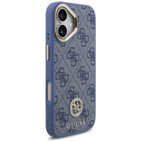 Guess 4G Strass Logo & Big Strap Metal Buttons MagSafe Case for iPhone 17 - Blue