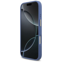 Guess 4G Strass Logo & Big Strap Metal Buttons MagSafe Case for iPhone 17 - Blue