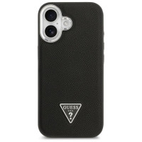 Guess Grained Triangle Logo MagSafe case for iPhone 17 - black