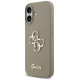 Guess Silicone Big 4G Script Case for iPhone 17 - Brown