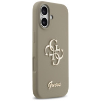 Guess Silicone Big 4G Script Case for iPhone 17 - Brown