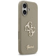 Guess Silicone Big 4G Script Case for iPhone 17 - Brown