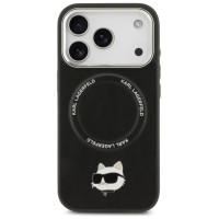 Karl Lagerfeld Choupette Pin MagSafe Case for iPhone 17 Pro Max - Black