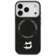 Karl Lagerfeld Choupette Pin MagSafe Case for iPhone 17 Pro Max - Black