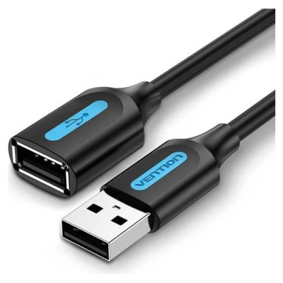 Vention CABLE USB2.0 MALE TO FEMALE/1.5M BLACK CBIBG VENTION