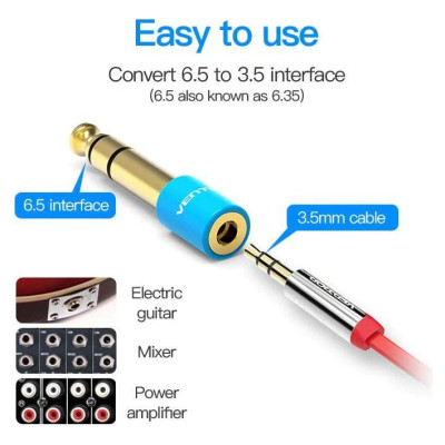 Vention ADAPTER AUDIO 6.35MM TO 3.5MM/VAB-S01-L VENTION