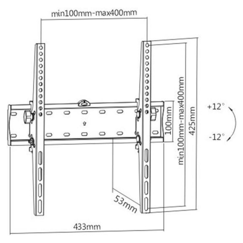 Gembird TV SET ACC WALL MOUNT 32-55"/WM-55T-02 GEMBIRD