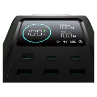 Joyroom Powerbank Joyroom JR-PBF10 75000mAh 100W 3x USB-C 3x USB-A with foldable flashlight and handle - green