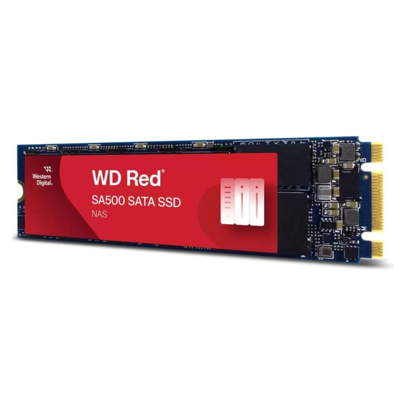 Western Digital SSD|WESTERN DIGITAL|Red SA500|1TB|M.2|SATA 3.0|Write speed 530 MBytes/sec|Read speed 560 MBytes/sec|2.38mm|TBW 600 TB|MTBF 2000000 hours|WDS100T1R0B