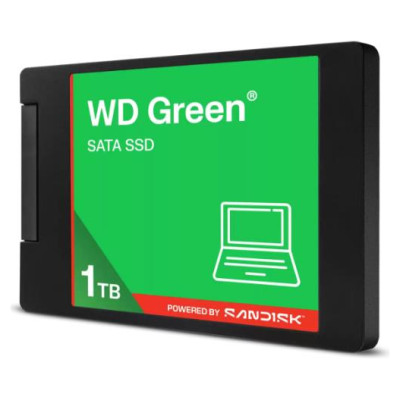 Western Digital SSD|WESTERN DIGITAL|Green|1TB|3D NAND|Read speed 545 MBytes/sec|2,5"|MTBF 2000000 hours|WDS100T5G0A