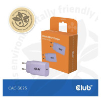 Club3D MOBILE CHARGER WALL USB-C/2PK 30W PURPLE CAC-3025 CLUB3D