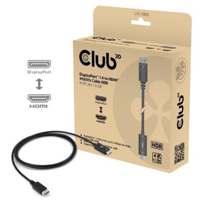 Club3D CABLE DP TO HDMI 2M/CAC-1083 CLUB3D