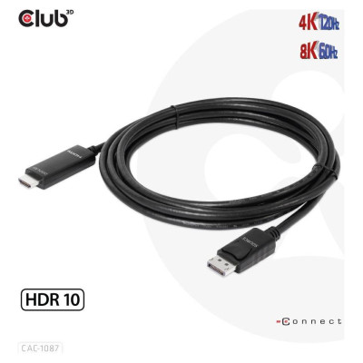 Club3D CABLE DP TO HDMI 3M/M/M CAC-1087 CLUB3D