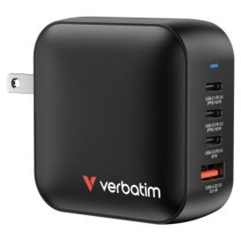 Verbatim Lādētājs Verbatim Universal Mini GaN Wall Charger 100W UK + EU