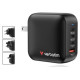Verbatim Lādētājs Verbatim Universal Mini GaN Wall Charger 100W UK + EU