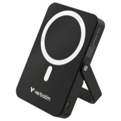 Verbatim Enerģijas krātuve Verbatim Charge n Go 10000mAh Magnetic Wireless Charge Black ar Statīvu