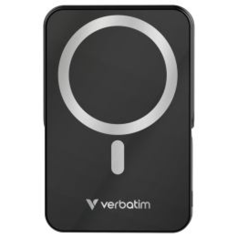 Verbatim Enerģijas krātuve Verbatim Charge n Go 10000mAh Magnetic Wireless Charge Black ar Statīvu