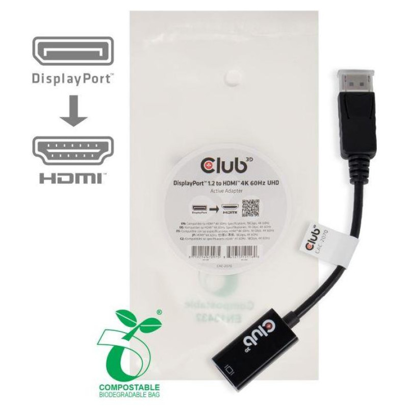 Club3D I/O ADAPTER DP TO HDMI/M/F CAC-2070 CLUB3D