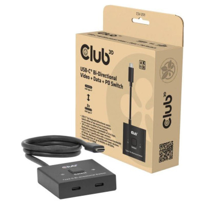 Club3D VIDEO SWITCH USB-C 2PORT/CSV-2511 CLUB3D