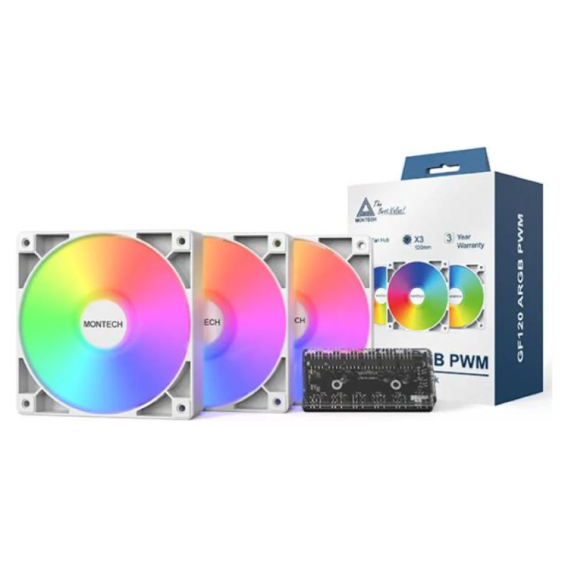 Montech CASE FAN 120MM GF120 V2/ARGB PWM 3I1(W) MONTECH