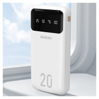 Dudao capacious powerbank with 3 built-in cables 20000mAh USB Type C + micro USB + Lightning white (Dudao K6Pro +)