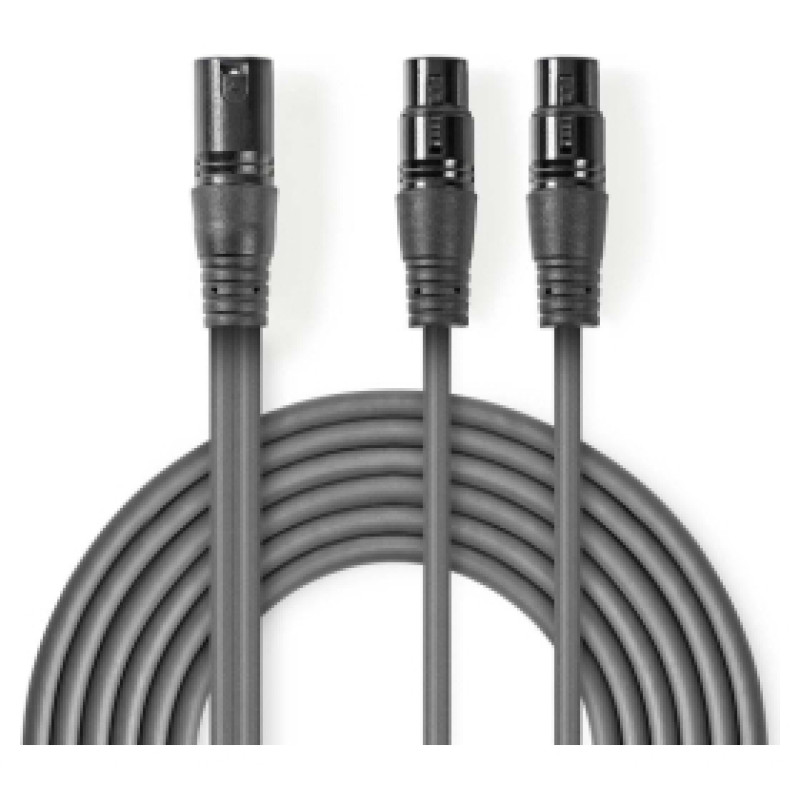 Nedis Kabelis Nedis XLR M - 2x XLR F 1.5m