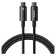 Baseus [RETURNED ITEM] Cable USB C - USB C 480Mb/s 240W 3m Baseus Tungsten Gold CAWJ040101 - black
