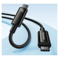 Baseus [RETURNED ITEM] Cable USB C - USB C 480Mb/s 240W 3m Baseus Tungsten Gold CAWJ040101 - black