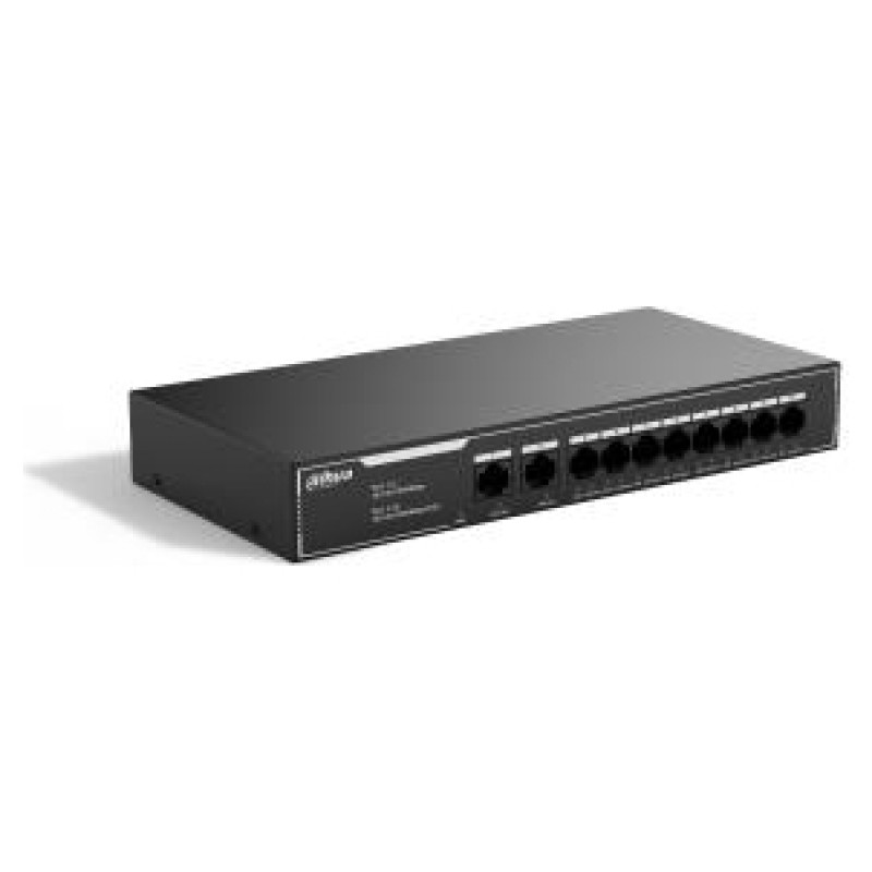 Dahua Switch|DAHUA|10-Port Economical Gigabit PoE Switch with 8-Port PoE|Type L2|SG1010LP