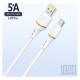 Dudao L25T USB-A - USB-C Silicone Cable 5A 1m - White