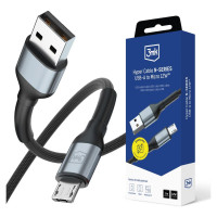 3Mk Protection 3mk Hyper Cable N-SERIES USB-A / MicroUSB 1m 5V/2.4A 12W / black