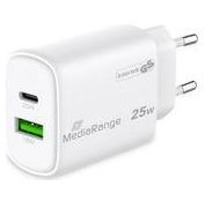 Mediarange POWER ADAPTER USB/USB-C 25W/FAST MRMA112-2 MEDIARANGE