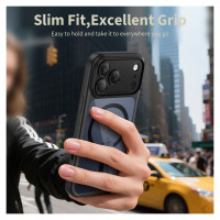 Tech-Protect Magpeak Magsafe CC Case for iPhone 17 Pro - Clear Black