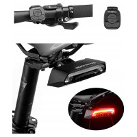 Rockbros LKWD-R1 Rear Bike Light with Laser and Remote Control + Micro USB - USB-A Cable - Black