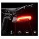 Rockbros LKWD-R1 Rear Bike Light with Laser and Remote Control + Micro USB - USB-A Cable - Black