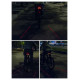 Rockbros LKWD-R1 Rear Bike Light with Laser and Remote Control + Micro USB - USB-A Cable - Black